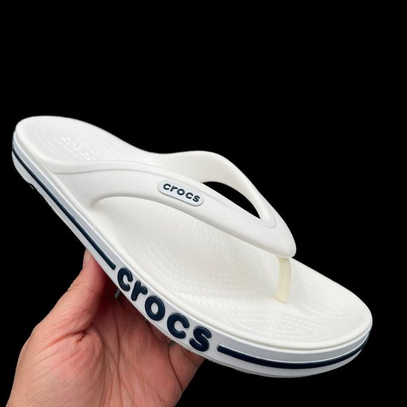 CROCS Shoes - Crocs Womens Bayaband Flip Flop Sandals Size 7 White Water Friendly Lightweight